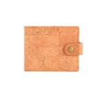Średni wegański portfel męski Pure z korka RFID na zatrzask różne kolory