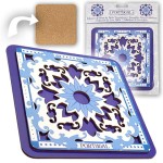 Drewniana podkładka pod gorące naczynia Portugal kwadratowa 3D niebieska