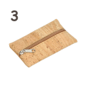 Minimalistyczny wegański portfelik korkowy Classic na zamek różne kolory naturalny