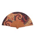 Duży wachlarz z portugalskiego korka i drewna wegański mandala