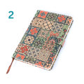 Notatnik - notes w linie z datami A5 z okładką z korka różne wzory kolorowe kafelki