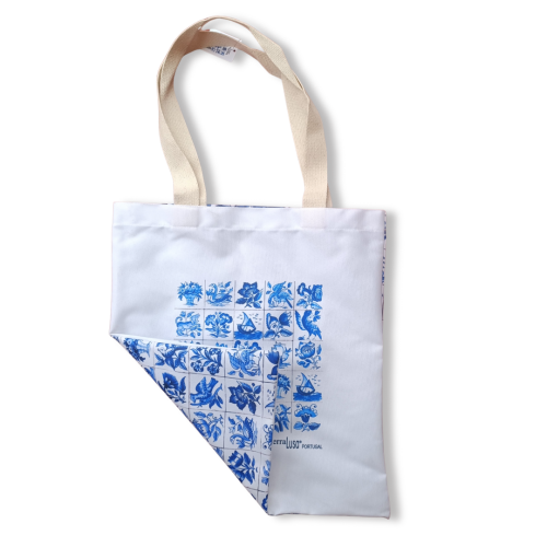 Duża i solidna torba na zakupy szoperka damska we wzory Portugalii