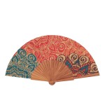 Eko wachlarz korkowy Mandala - kolorowa, duży