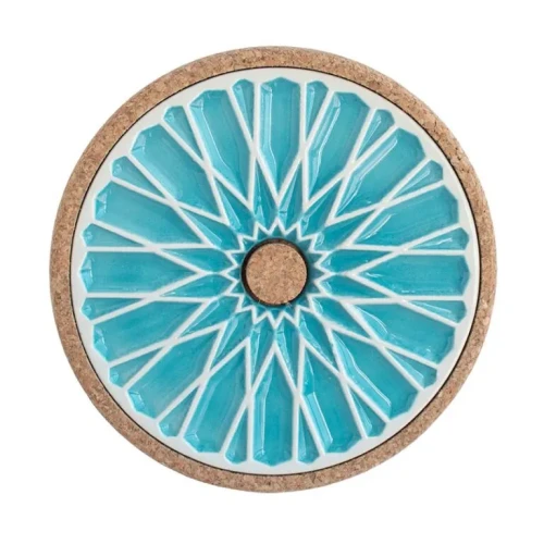 Duża podkładka ceramiczna Alicatos niebieska z Portugalii eko dom