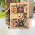 Mały wegański portfel damski Azulejos skóra korkowa wzory arabskie