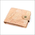 Wegański portfel korkowy RFID - bifold naturalny korek