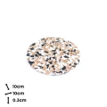 Okrągłe podkładki korkowe terrazzo pod kubek 10 cm - wymiary