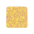 Kwadratowa podkładka korkowa pod kubek - wzór terrazzo żółta