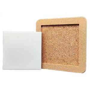 Podkładka baza korkowa z wycięciem na płytkę ceramiczną 15 cm x 15 cm kwadratowa