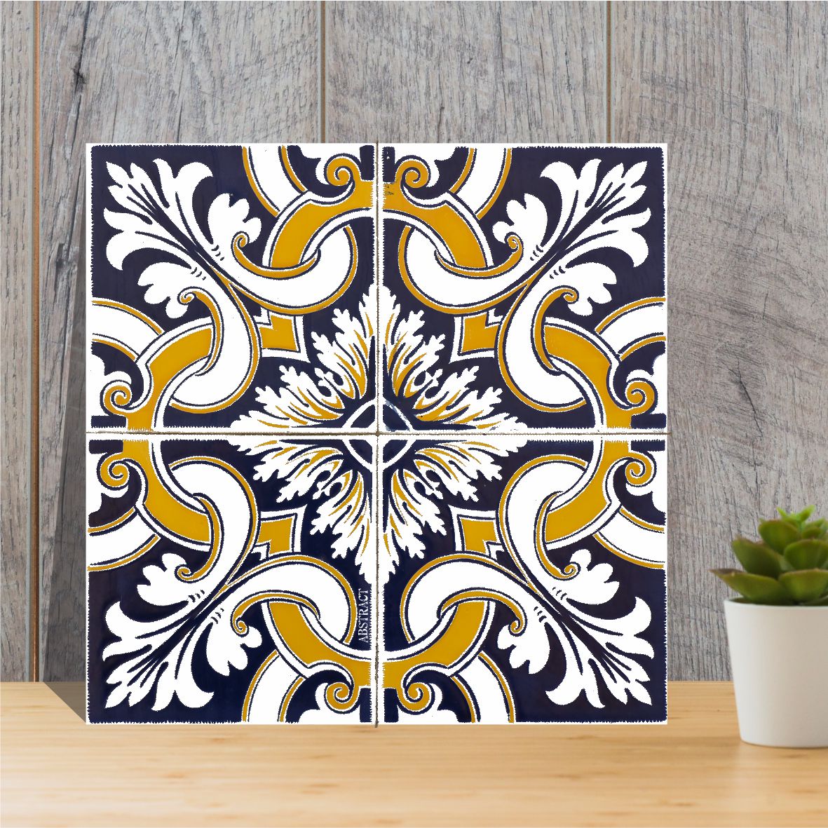 Ceramiczny kafelek azulejos z Portugalii.